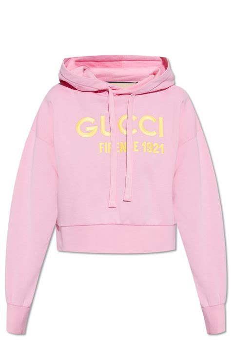 hoodie dress gucci|gucci cropped sweatshirt hoodie.